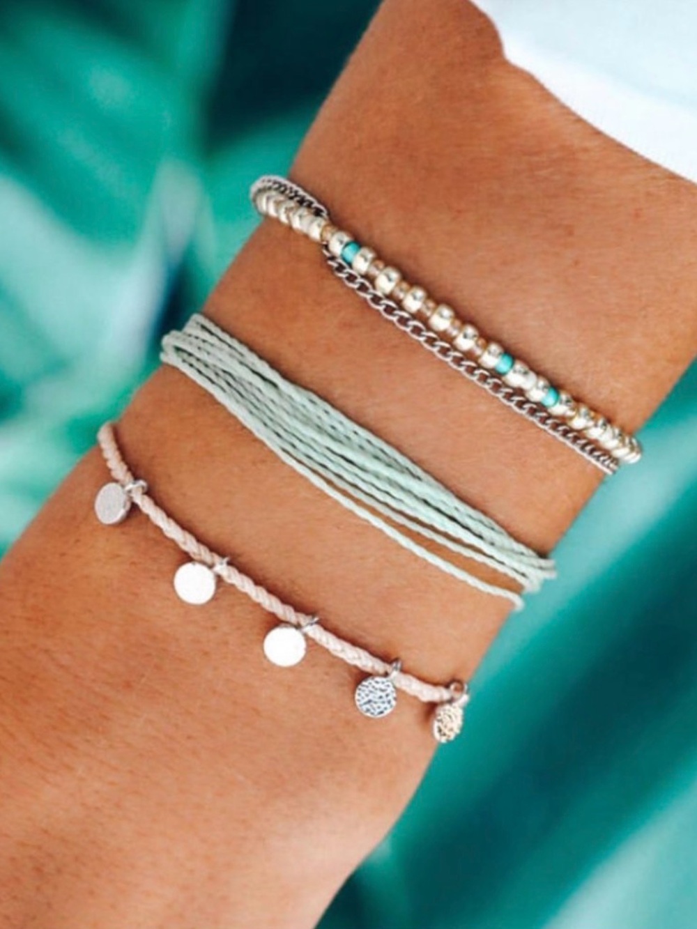Pura Vida Minty Fresh Pack 3 Bracelets - Picture 4 of 4